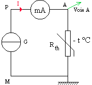 circuit de thermistance CTN